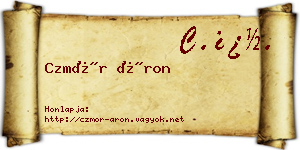 Czmór Áron névjegykártya